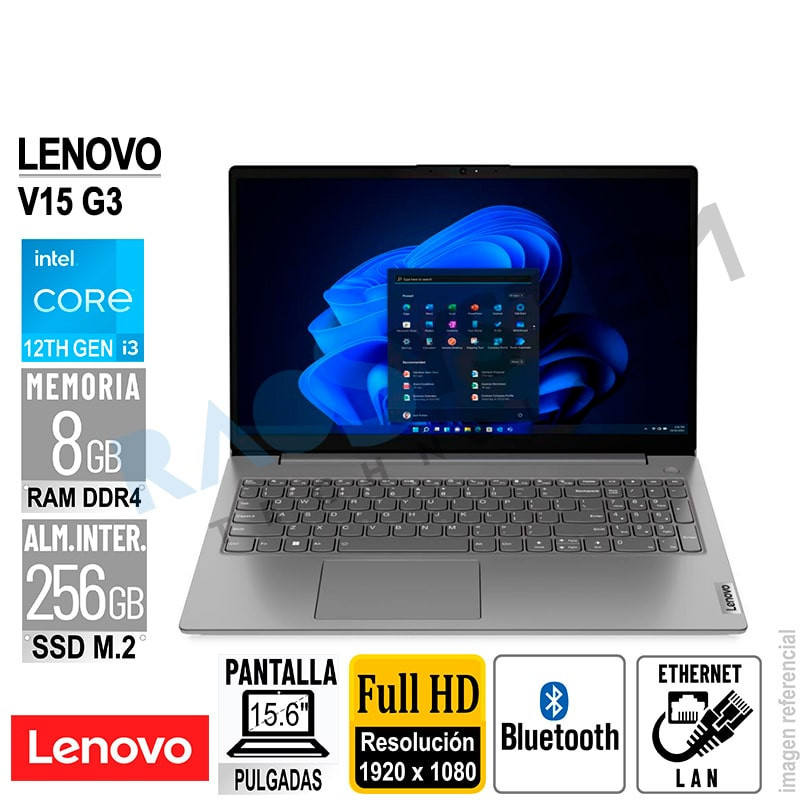 Laptop Lenovo V15 G3 IAP FullHD Intel Core i3-1215U 8GB-DDR4 256GB-SSD