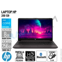 Laptop HP 250 G9 15.6" HD Intel Core i3-1215U RAM 8GB-DDR4 256GB-SSD