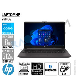 Laptop HP 250 G9 15.6" HD Intel Core i3-1215U 8GB-DDR4/512GB-SSD