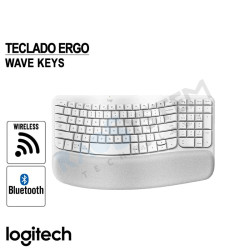 Teclado Logitech Ergo Wave Keys Inalámbrico 920-012279 White