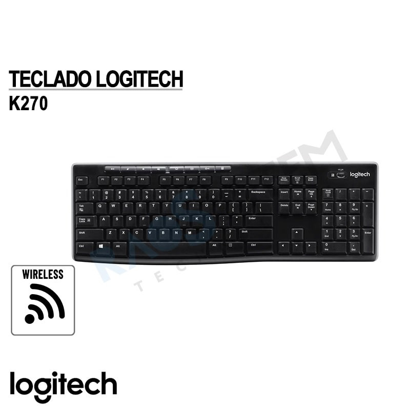 Teclado Logitech K270 Wireless Unifying 920-004426 Negro