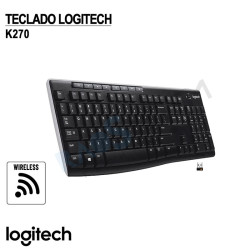 Teclado Logitech K270 Wireless Unifying 920-004426 Negro