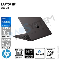 Laptop HP 250 G9 15.6" HD Intel Core i7-1255U RAM 16GB-DDR4 512GB SSD