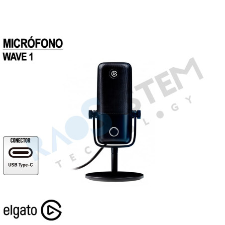 Micrófono Elgato WAVE 1 10MAA9901 Negro