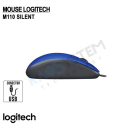 Mouse con Cable Logitech M110 Silent 910-006662 USB Azul