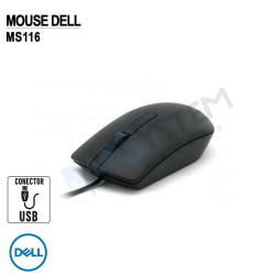 Mouse con Cable DELL MS116 USB 1000 DPI 275-BBCC Negro