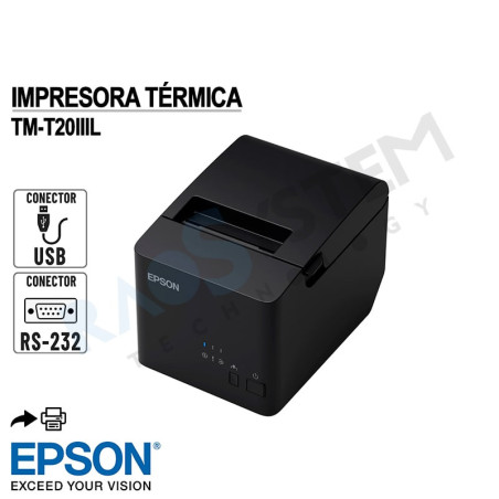 Impresora Termica de Recibos Epson TM-T20IIIL C31CH26001 USB / Serial