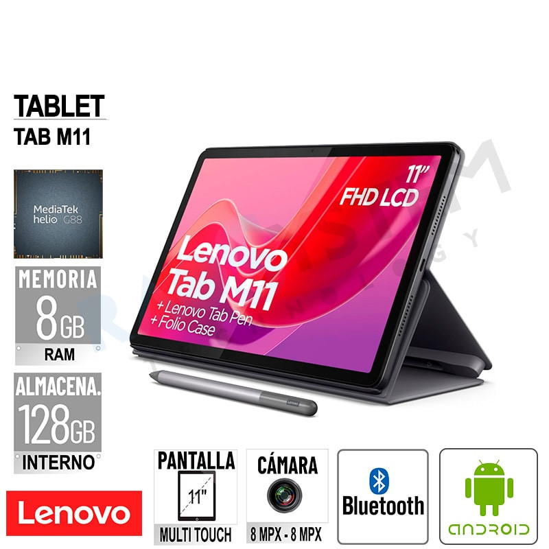 Tablet Lenovo Tab M11 ZADB0033PE 11" WUXGA IPS PEN PLUS + FOLIO CASE Tablet Lenovo Tab M11 ZADB0033PE 11" WUXGA IPS PEN PLUS + FOLIO CASE