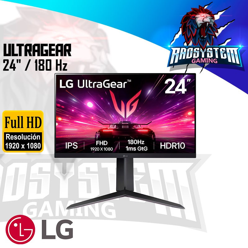 Monitor Gamer LG 24" UltraGear Plano FHD IPS HDMI / DISPLAYPORT Monitor Gamer LG 24" UltraGear Plano FHD IPS HDMI / DISPLAYPORT