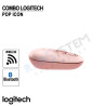 Combo Teclado Logitech + Mouse POP ICON Rosado Bluetooth / Wireless