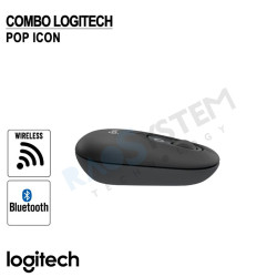 Combo Teclado Logitech + Mouse POP ICON Negro Bluetooth / Wireless