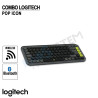 Combo Teclado Logitech + Mouse POP ICON Negro Bluetooth / Wireless