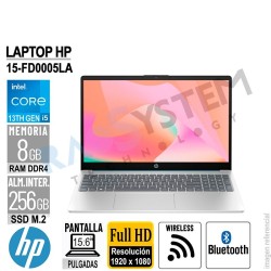 Laptop HP 15-fd0005la Full HD Intel Core i5-1335U 8GB-DDR4 256GB-SSD