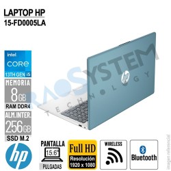 Laptop HP 15-fd0005la Full HD Intel Core i5-1335U 8GB-DDR4 256GB-SSD