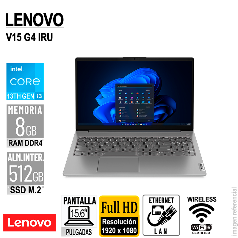 Laptop Lenovo V15 G4 IRU 15.6" FullHD Intel Core i5-13420H 8GB DDR4