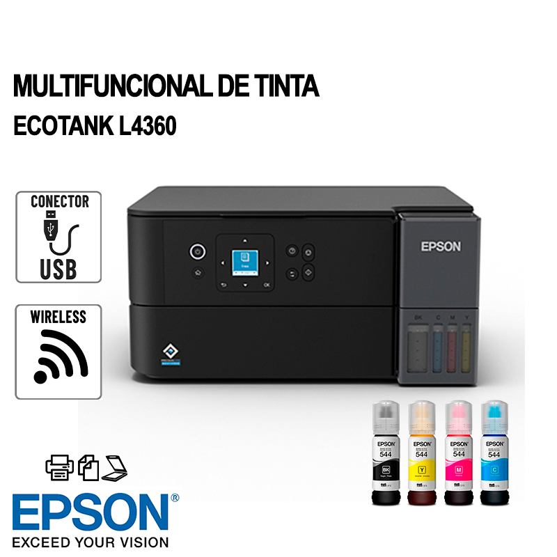 Multifuncional de tinta Epson EcoTank L3210 C11CJ68301 USB