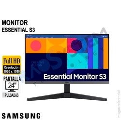 Monitor Samsung 24" Essential S3 LS24C330GALXPE FullHD IPS HDMI/DP