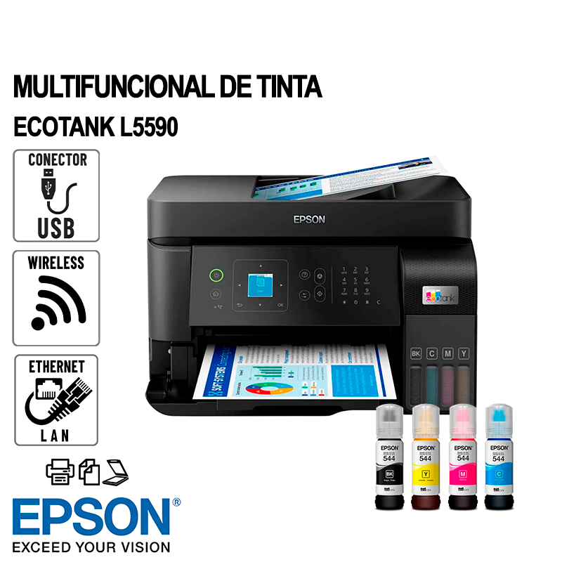 Multifuncional de tinta Epson EcoTank L3210 C11CJ68301 USB