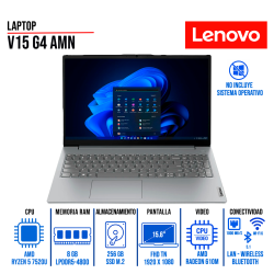 Laptop Lenovo V15 G4 AMN 15.6" FHD AMD Ryzen 5 7520U 8GB-LPDDR5