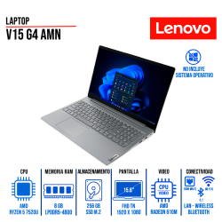 Laptop Lenovo V15 G4 AMN 15.6" FHD AMD Ryzen 5 7520U 8GB-LPDDR5