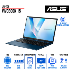 Laptop Lenovo V15 G4 IRU 15.6" FullHD Intel Core i5-13420H 8GB DDR4