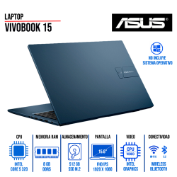 Laptop Lenovo V15 G4 IRU 15.6" FullHD Intel Core i5-13420H 8GB DDR4