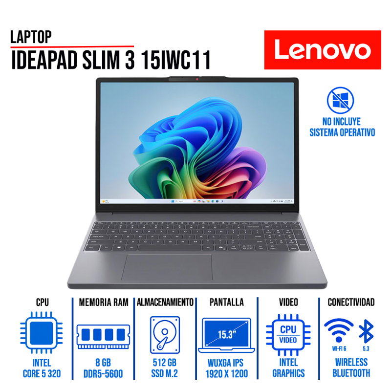Laptop Lenovo V15 G4 IRU 15.6" FullHD Intel Core i5-13420H 8GB DDR4