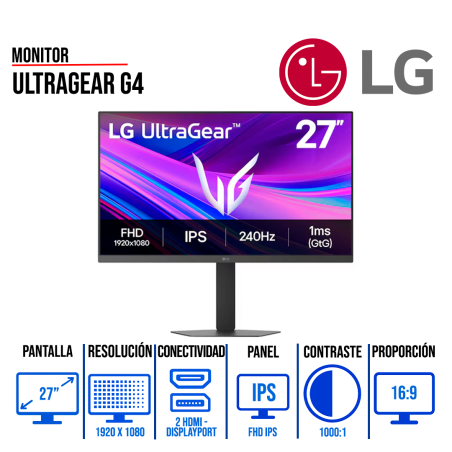 Monitor Gamer LG 24" UltraGear Plano FHD IPS HDMI / DISPLAYPORT
