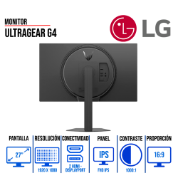 Monitor Gamer LG 24" UltraGear Plano FHD IPS HDMI / DISPLAYPORT