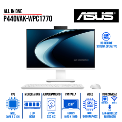 AIO ASUS P440VAK-WPC1770, 23.8" FHD IPS, CORE 5-210H , 8GB DDR5, 512GB SSD SIN SISTEMA OPERATIVO