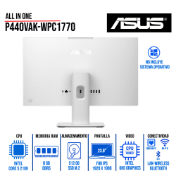 AIO ASUS P440VAK-WPC1770, 23.8" FHD IPS, CORE 5-210H , 8GB DDR5, 512GB SSD SIN SISTEMA OPERATIVO